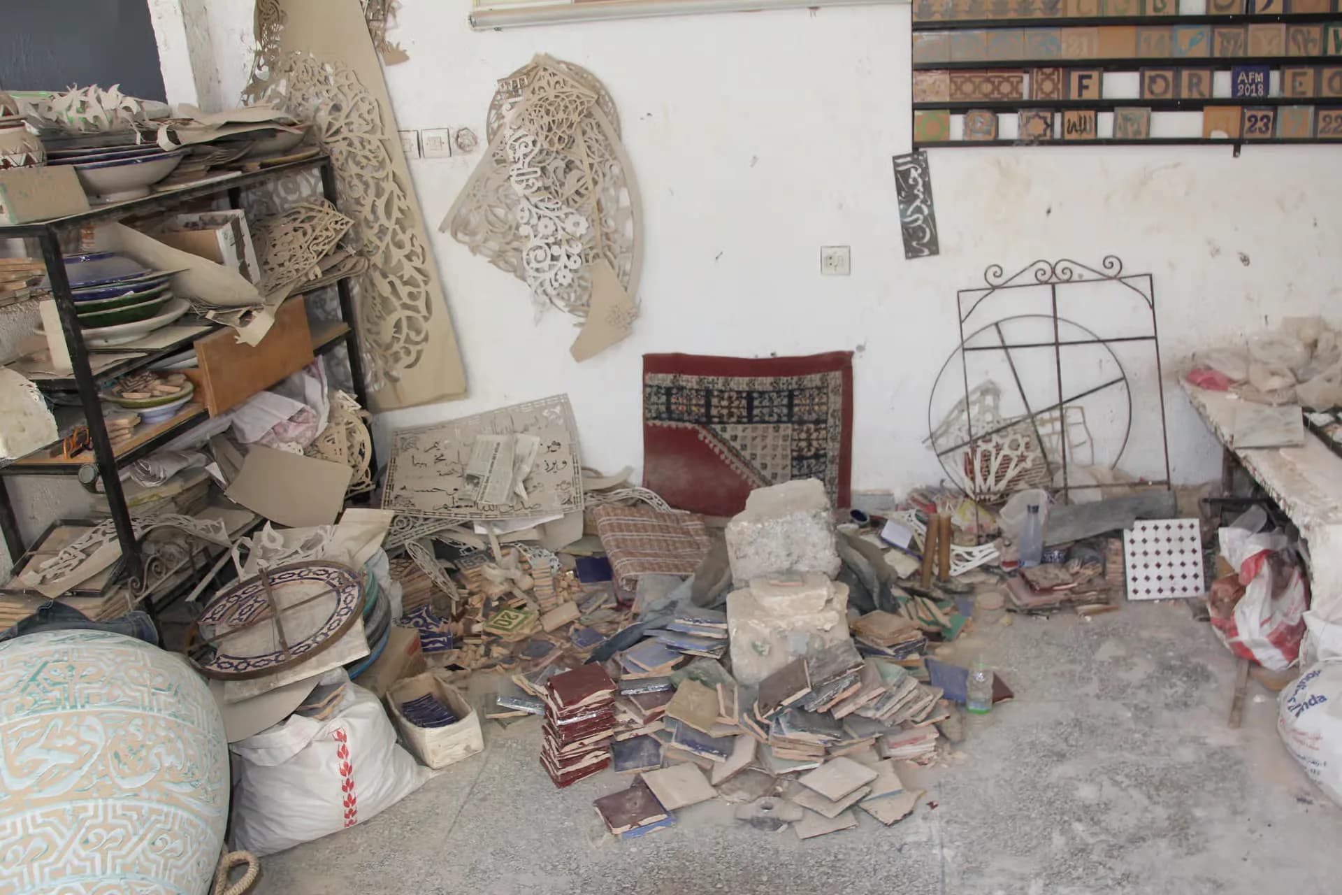 Pottery and mosaic work in progress